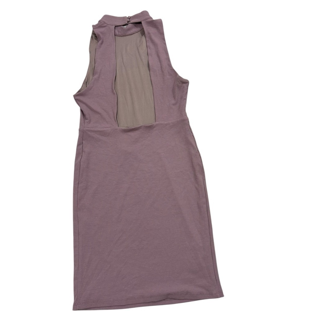 Lovers And Friends Mauve Purple Turtleneck Open Back Sheath Dress Size M NWT - Picture 7 of 8